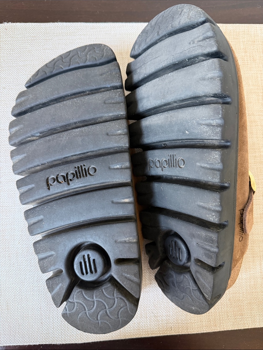 Birkenstock Papilio  Brown Suede Slip-On Clogs with Buckle - Picture 7 of 8